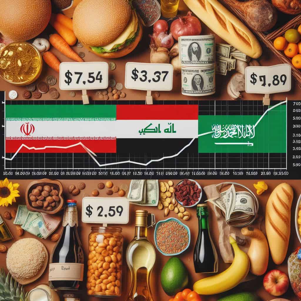 قیمت محصولات غذایی در خاورمیانه