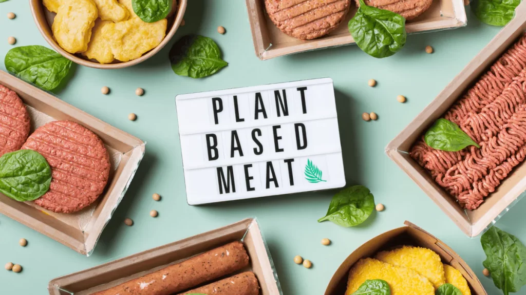 All kinds of plant-based meat